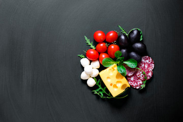 Pizza ingredients concept