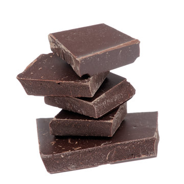 morceaux  de chocolat noir
