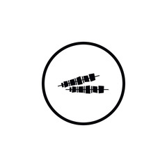 Simple icon shish kebab.