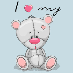 Naklejka premium Cute Cartoon Teddy