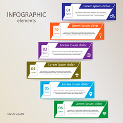 Vector illustration infographic template with step, options. Can be used for infographics, banner, poster, web design, brochure, presentation