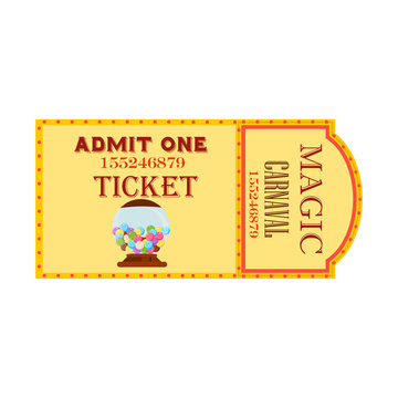 Circus big magic show with trained animals two vintage entrance tickets templates set abstract isolated vector illustration