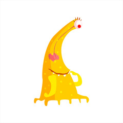 Yellow  Childish Monster With Many Legs