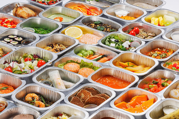 Food in the containers 