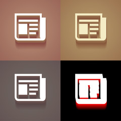 3_Vintage_Icons_With_Long_Shadow - obrazy, fototapety, plakaty
