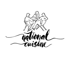 National cuisine card.