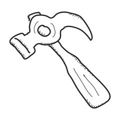 Simple doodle of a hammer