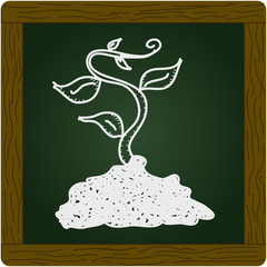 Simple doodle of a plant growing