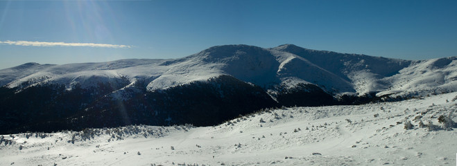 Cuerda Larga slope in Guadarrama Range national Park.