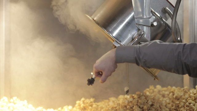 Popcorn machine in the cinema