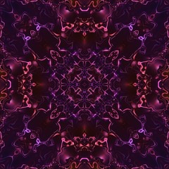 Magic purple shiny jewel, seamless kaleidoscopic pattern  