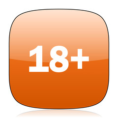 Obraz premium adults orange square web design glossy icon