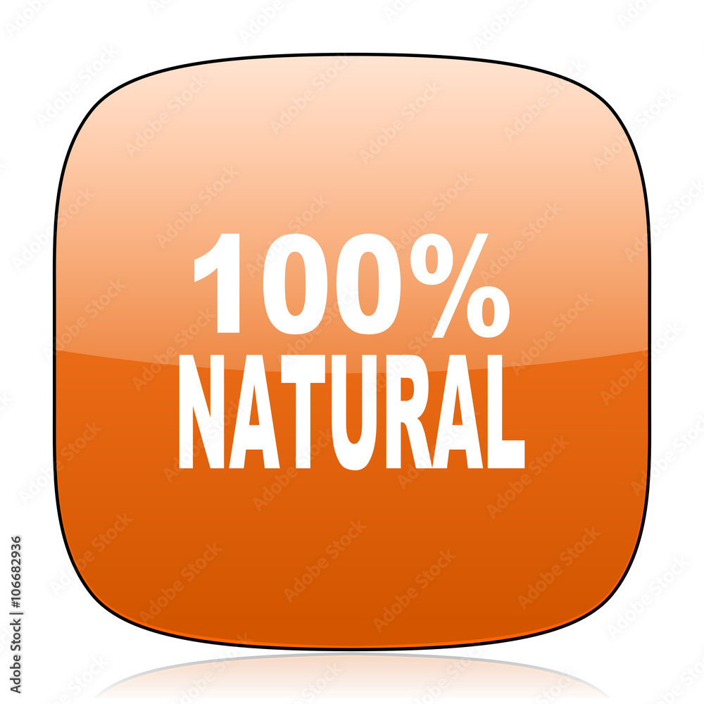 Poster natural orange square web design glossy icon