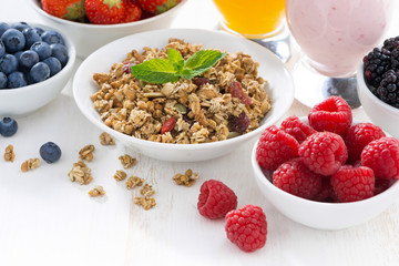 delicious and healthy breakfast, close-up