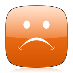 cry orange square web design glossy icon