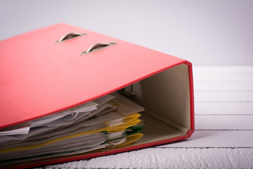 Full folder with documents for job and administration