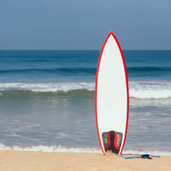 Surfboard in the Sand
