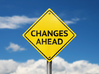 Changes ahead road sign