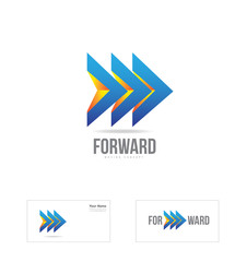 Forward arrow moving concept logo