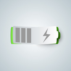 Battery icon on the white background.