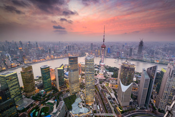 Naklejka premium Shanghai China Cityscape