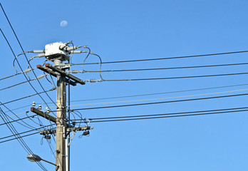 Power pole and lines