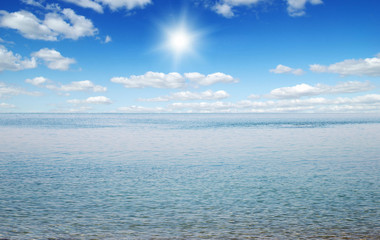 Beautiful sky and blue sea
