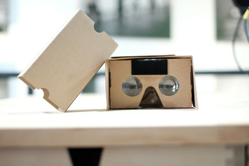 Google Cardboard Virtual Reality Viewer Opened