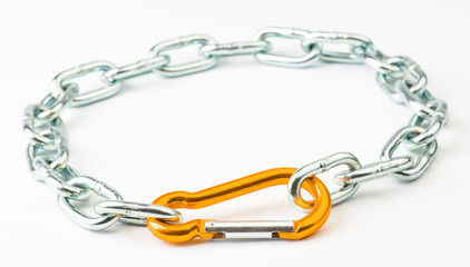 Obraz premium metal chain circle