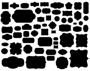 Retro vintage frames set vector