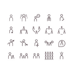 people icon set vector.line icons.