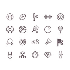 Fototapeta premium sport icon set vector. line icons.