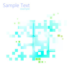 light blue abstract geometric background on white background, ve