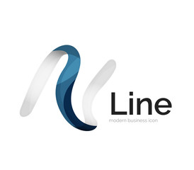 Modern vector ribbon logo