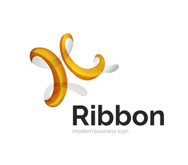 Modern vector ribbon logo