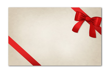 Card with ribbon