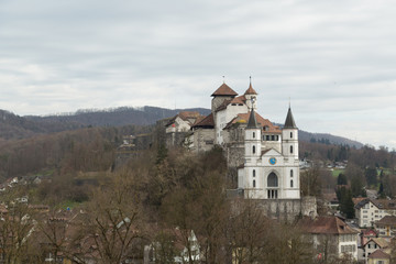 Fototapeta na wymiar Aarburg Castle in Switzerland