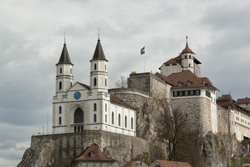 Fototapeta na wymiar Aarburg Castle in Switzerland
