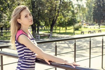 Portrait of attractive young woman