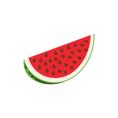 Slice of watermelon icon, cartoon  style
