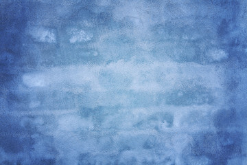 Brick wall painted blue