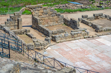 Theater of the archaeological site,Tindarys, Sicily.