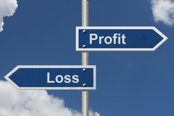 Obraz premium Profit Versus Loss