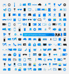 Set of fashion stickers