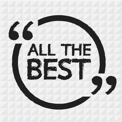 ALL THE BEST Lettering Illustration design