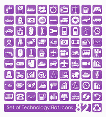 Set of technology icons