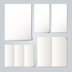 White folded paper set collections
