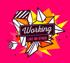 Vector illustration of colorful yellow and white abstract compos