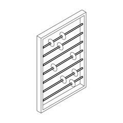 Abacus icon, isometric 3d style