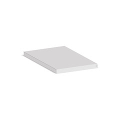 White empty book icon, isometric 3d style
